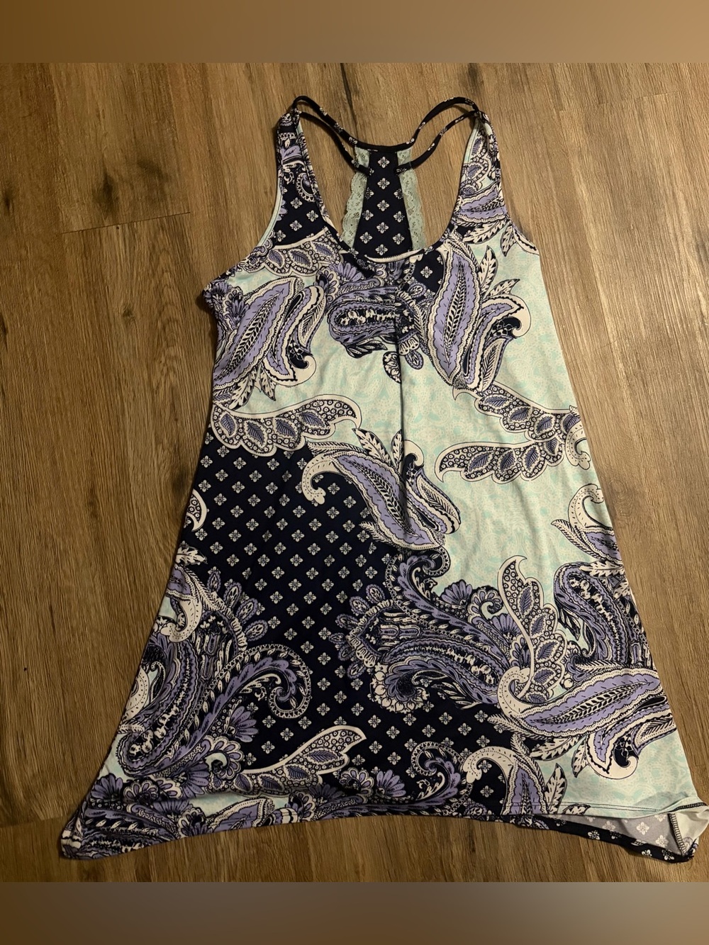 Apt 9 - Paisley Razor Back Tank Gown - Size Medium
